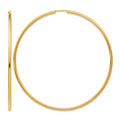 14K 2.00mm Polished Endless Hoop Earrings