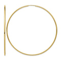 14K 1.20mm Polished Endless Hoop Earrings