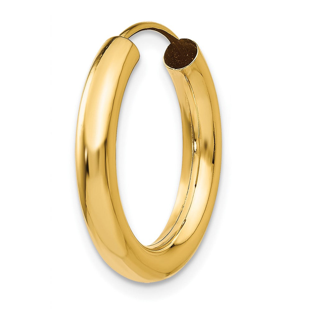 Single 14k 3.00mm Polished Endless Tube Hoop Earring