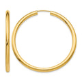 14k 3.00mm Polished Endless Tube Hoop Earrings