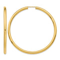14k 3.00mm Polished Endless Tube Hoop Earrings