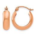 14k Rose Gold Polished Small Hoop Earrings
