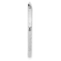 Single 14k White Gold 1.35mm Diamond-cut Square Tube Endless Hoop Earring