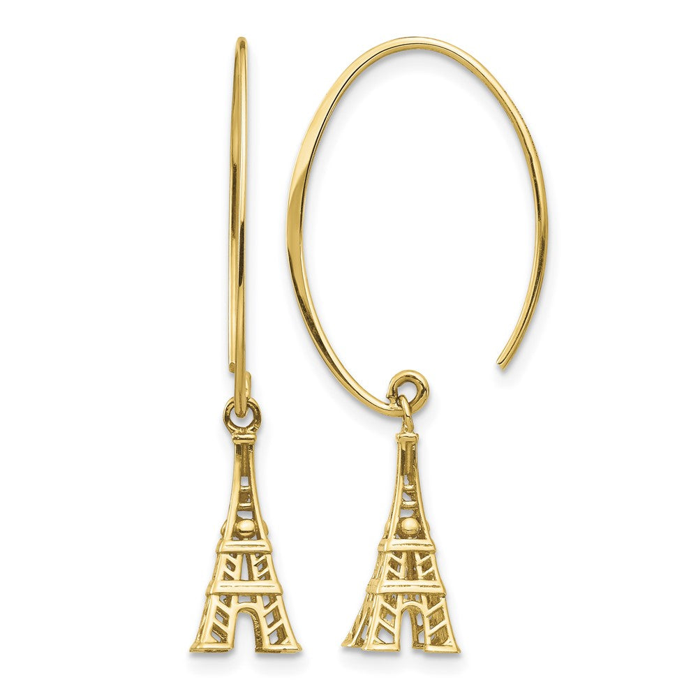 14K Eiffel Tower Dangle Earrings