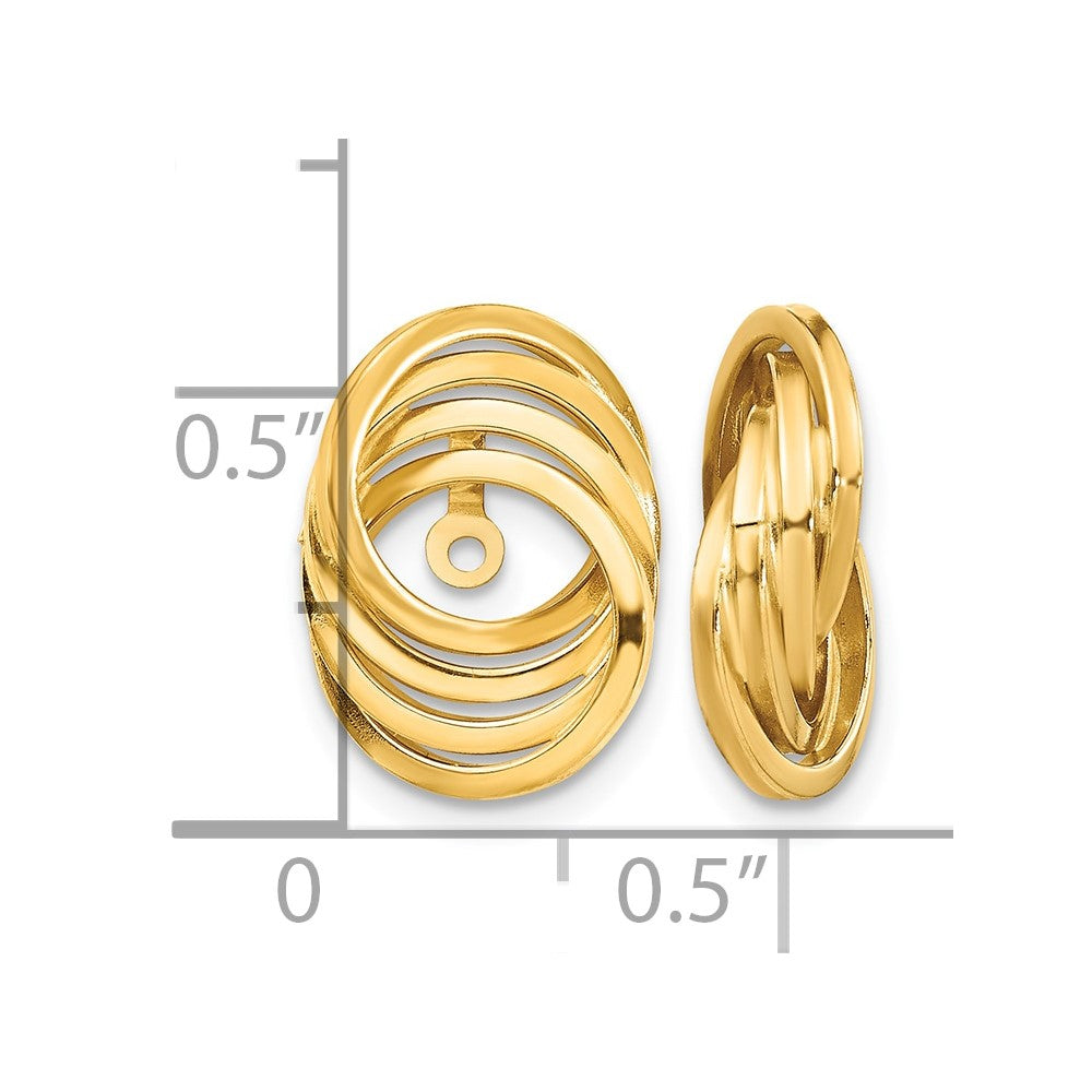 14k Polished Love Knot Earring Jackets