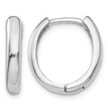 14k White Gold Hinged Hoop Earrings