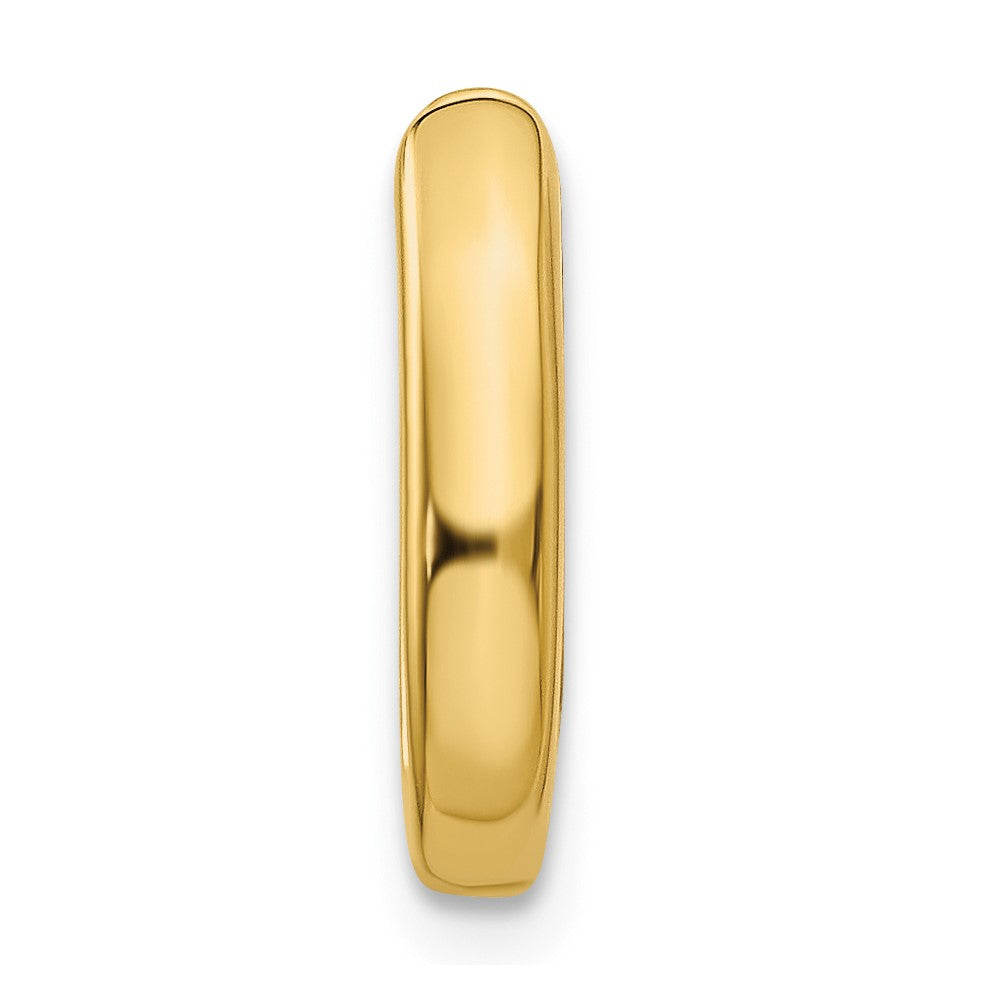 Single 14k Oval Hinged Hoop Earring