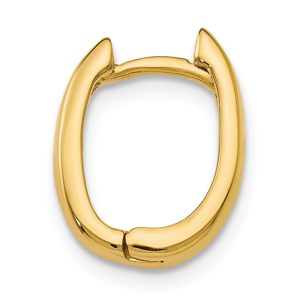 Single 14k Oval Hinged Hoop Earring