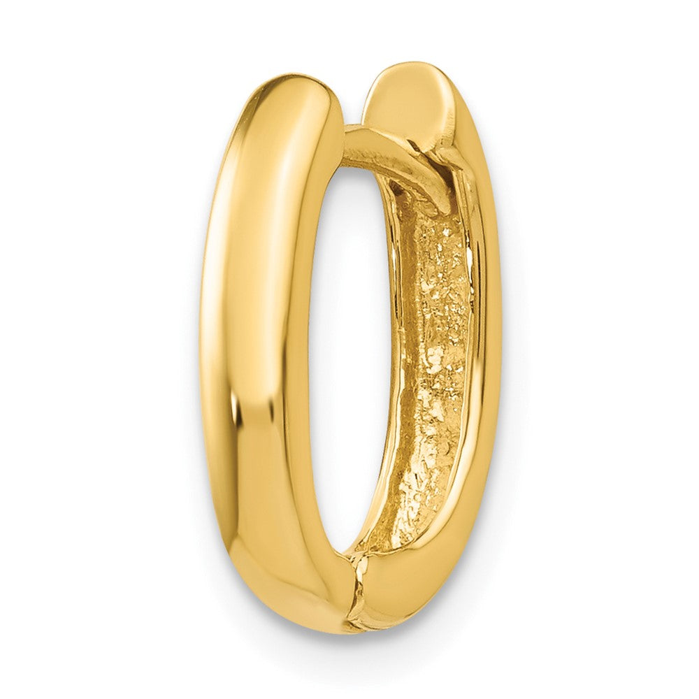 Single 14k Oval Hinged Hoop Earring