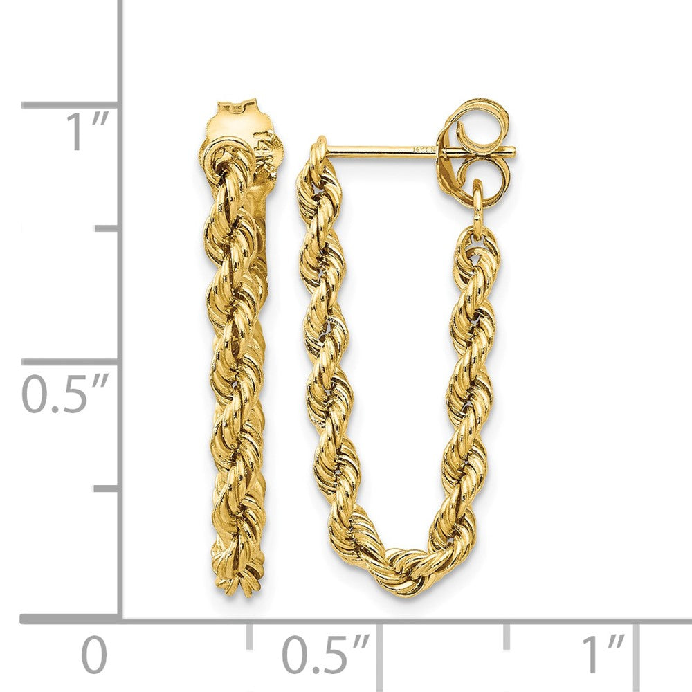 14K Hollow Rope Earrings