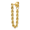 Single 14K Hollow Rope Earring