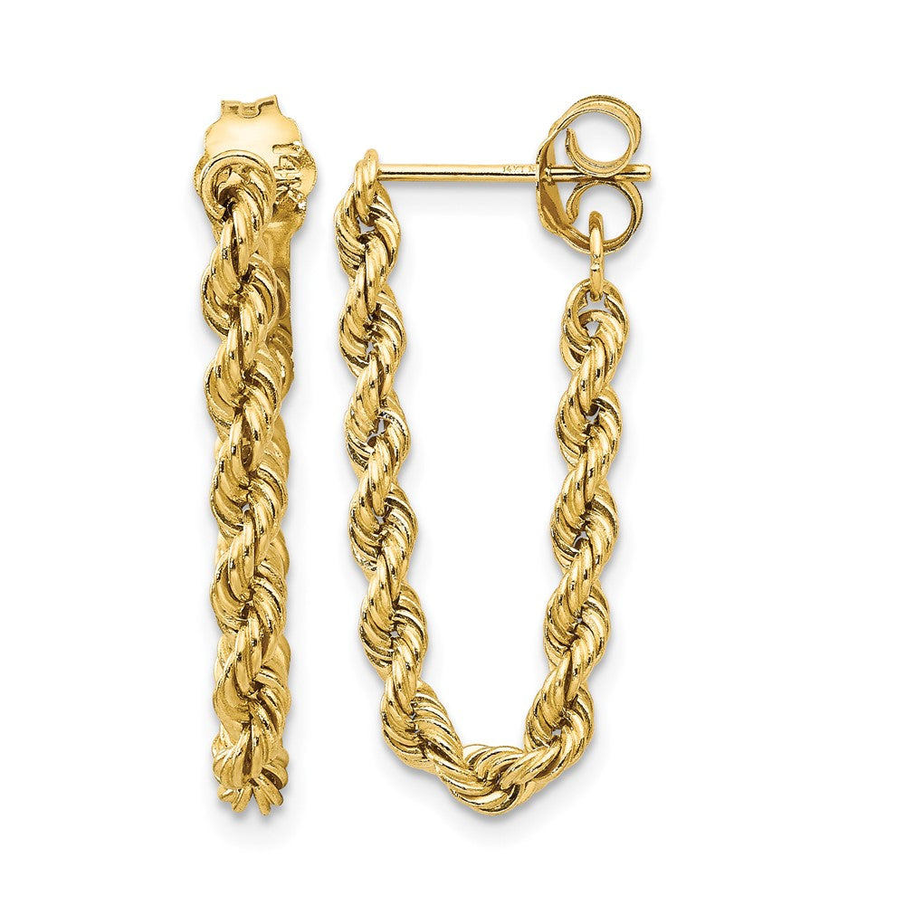 14K Hollow Rope Earrings