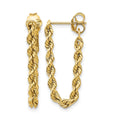 14K Hollow Rope Earrings