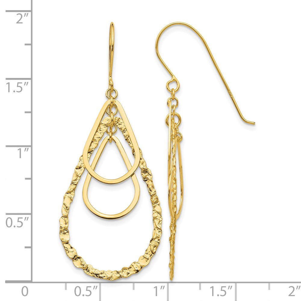 14K Tear Drop Earrings