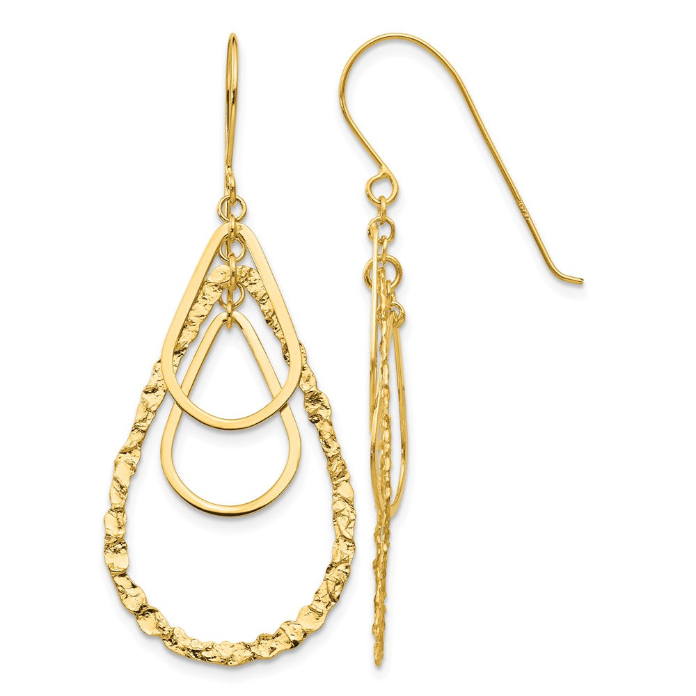 14K Tear Drop Earrings