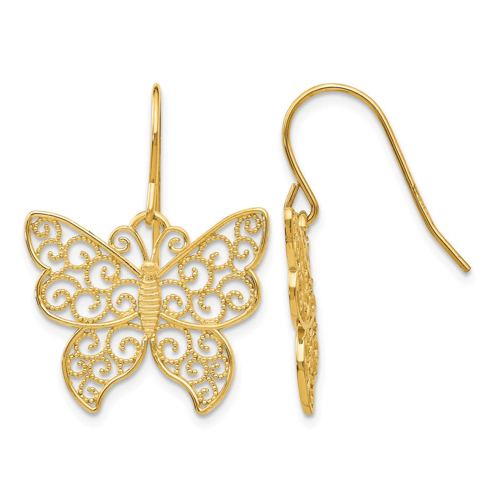 14K Butterfly Earrings