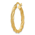Single 14K Twisted Textured Hoop Earring