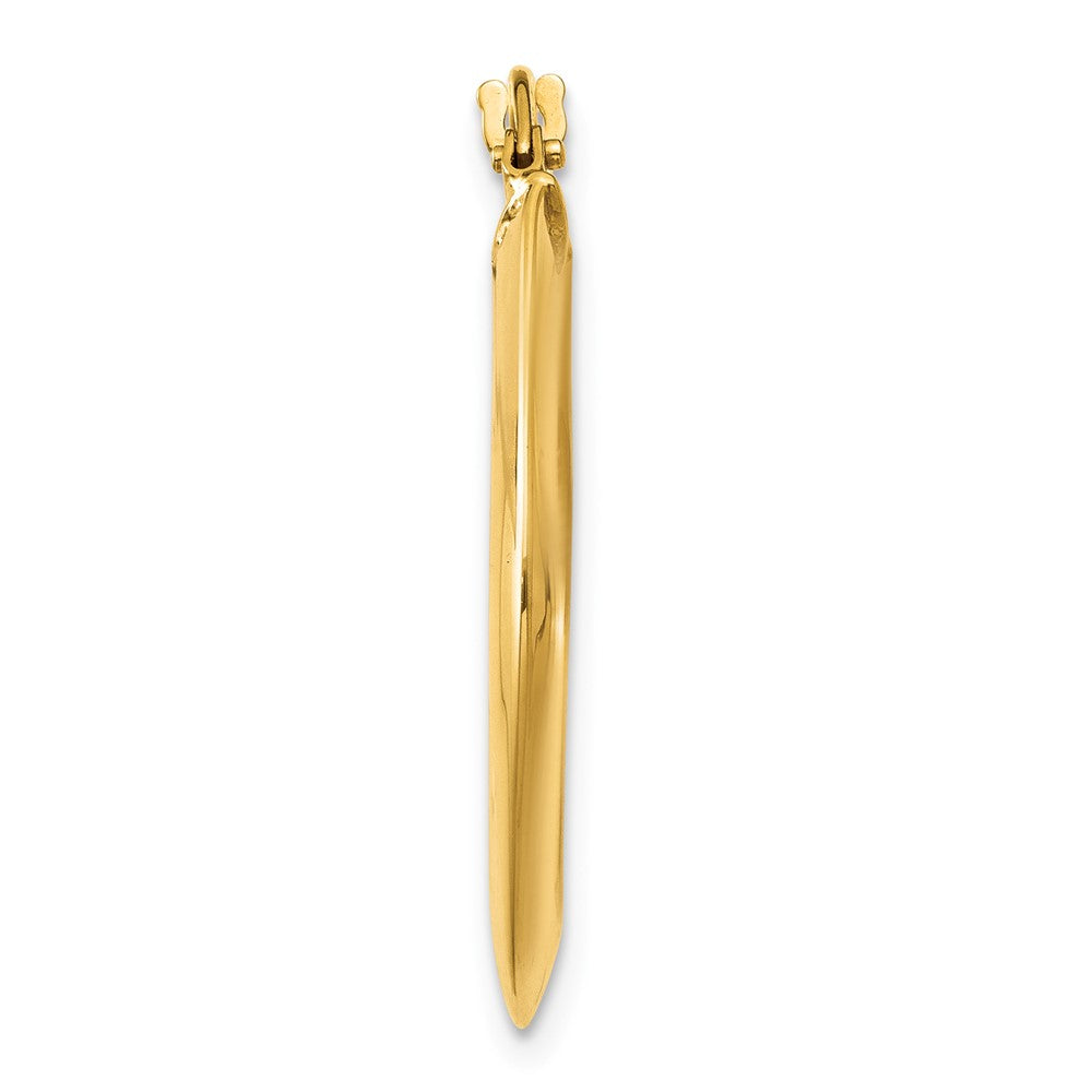 Single 14K Tapered Square Hoop Earring