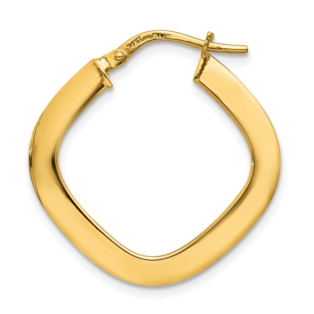Single 14K Tapered Square Hoop Earring