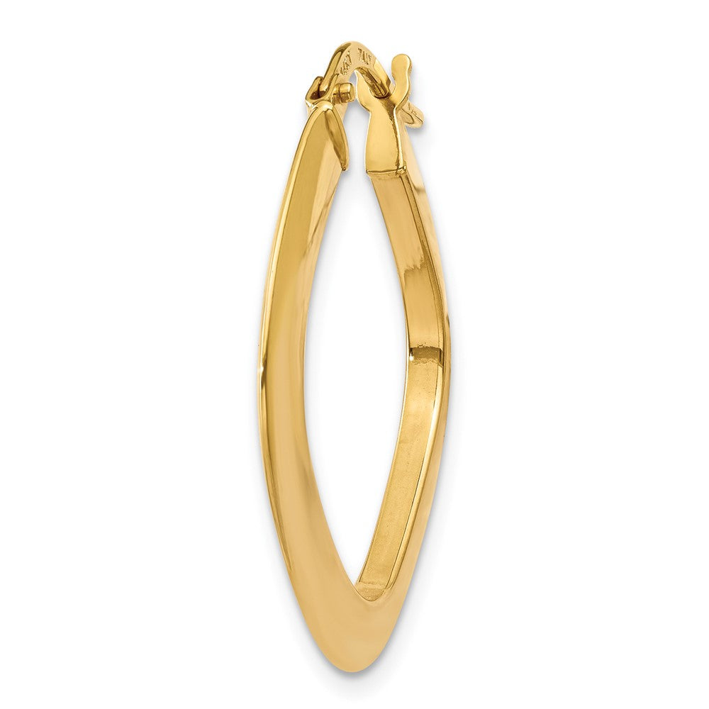 Single 14K Tapered Square Hoop Earring