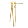 14k Polished Post Dangle Earrings