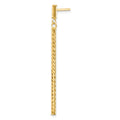 Single 14k Polished and Diamond-cut Bar Dangle Post Earring