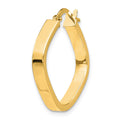 Single 14K Flat Edge Square Hoop Earring
