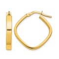 14K Flat Edge Square Hoop Earrings