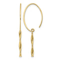 14K Twist Bar Dangle Earrings