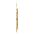 Single 14k Polished Diamond-cut Chain and Bar Shepherd Hook Earring