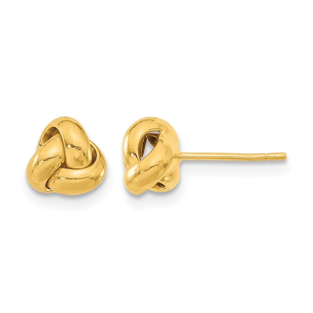 14k Gold Polished Love Knot Post Earrings