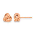 14k Rose Gold Polished Love Knot Post Earrings
