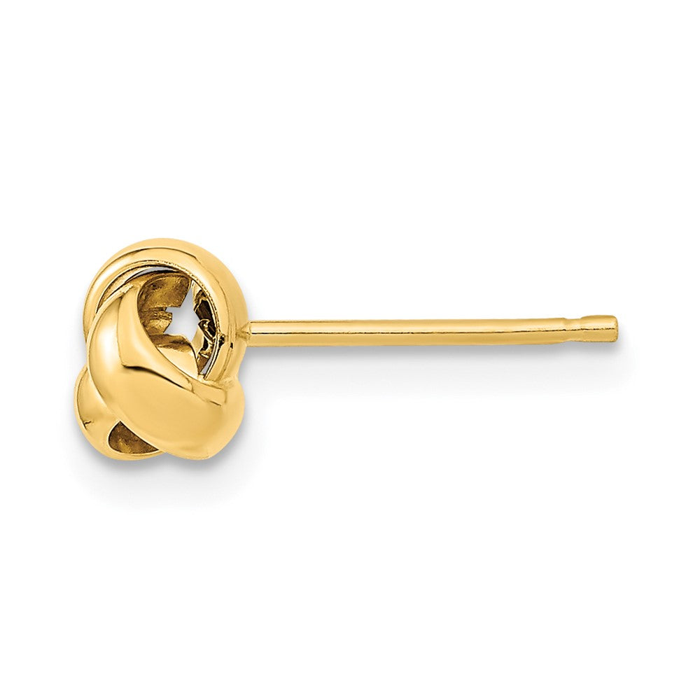 Single 14k Gold Polished Love Knot Post Earring