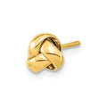 Single 14k Gold Polished Love Knot Post Earring