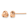 14k Rose Gold Polished Love Knot Post Earrings