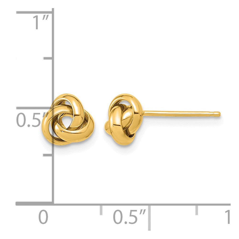 14K Polished Love Knot Post Earrings