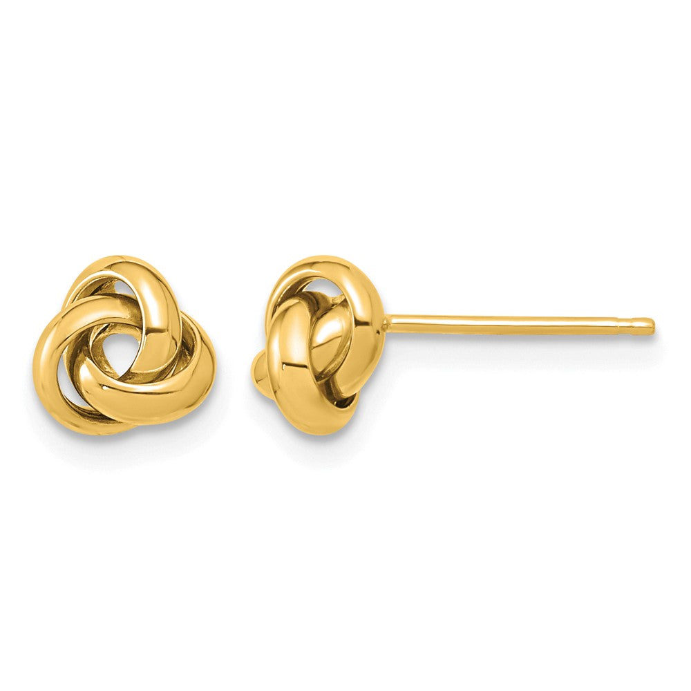 14K Polished Love Knot Post Earrings