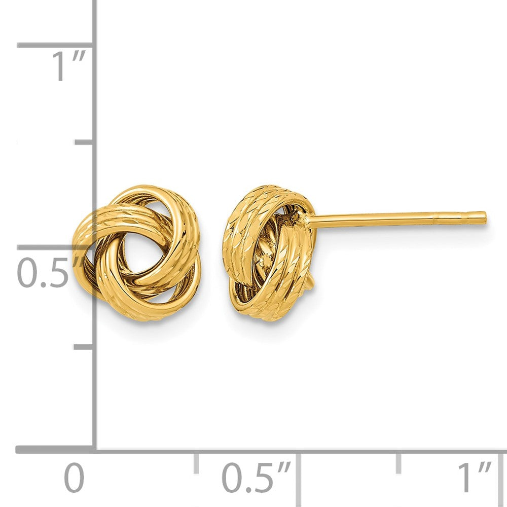 14K Polished Love knot Post Earrings