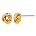 14K Polished Love knot Post Earrings
