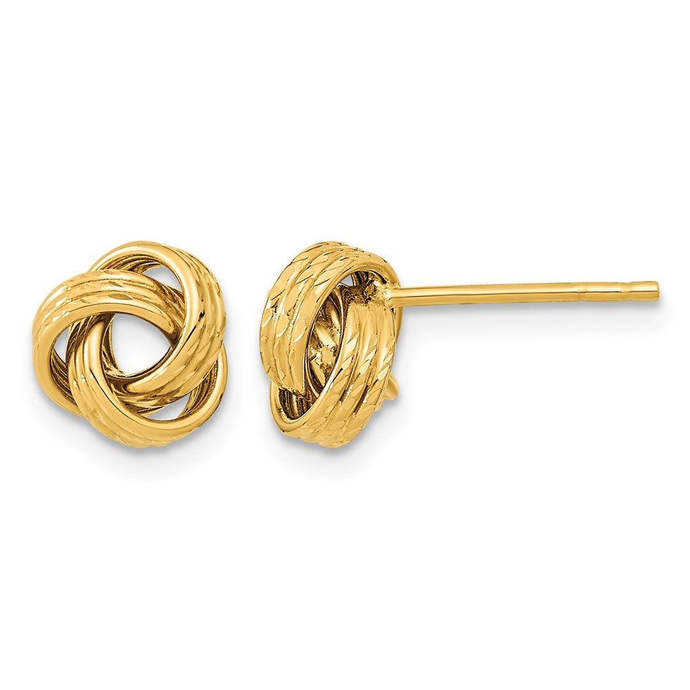 14K Polished Love knot Post Earrings