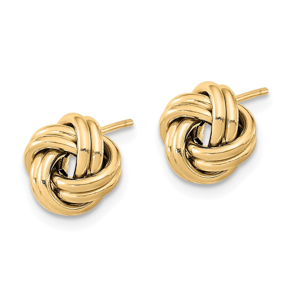 14k Polished Double Love Knot Post Earrings