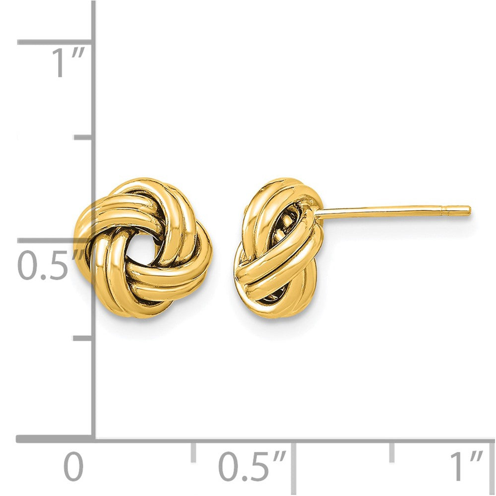 14k Polished Double Love Knot Post Earrings