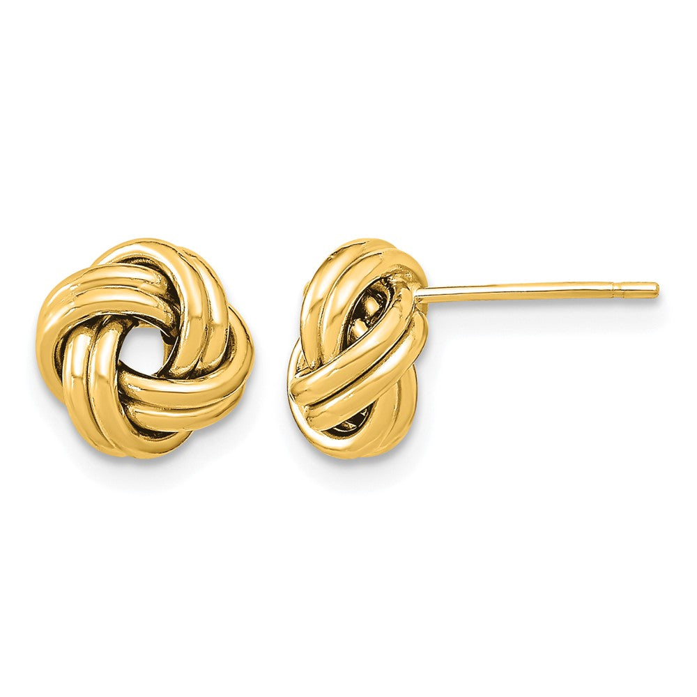 14k Polished Double Love Knot Post Earrings