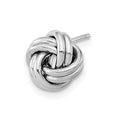 Single 14k White Gold Polished Double Love Knot Post Earring