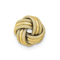 Single 14k Polished Textured Triple Love Knot Earring