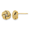 14k Polished Textured Triple Love Knot Earrings