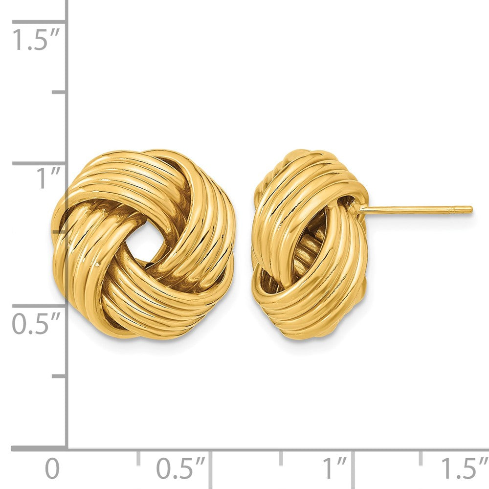 14k Polished Love Knot Post Earrings