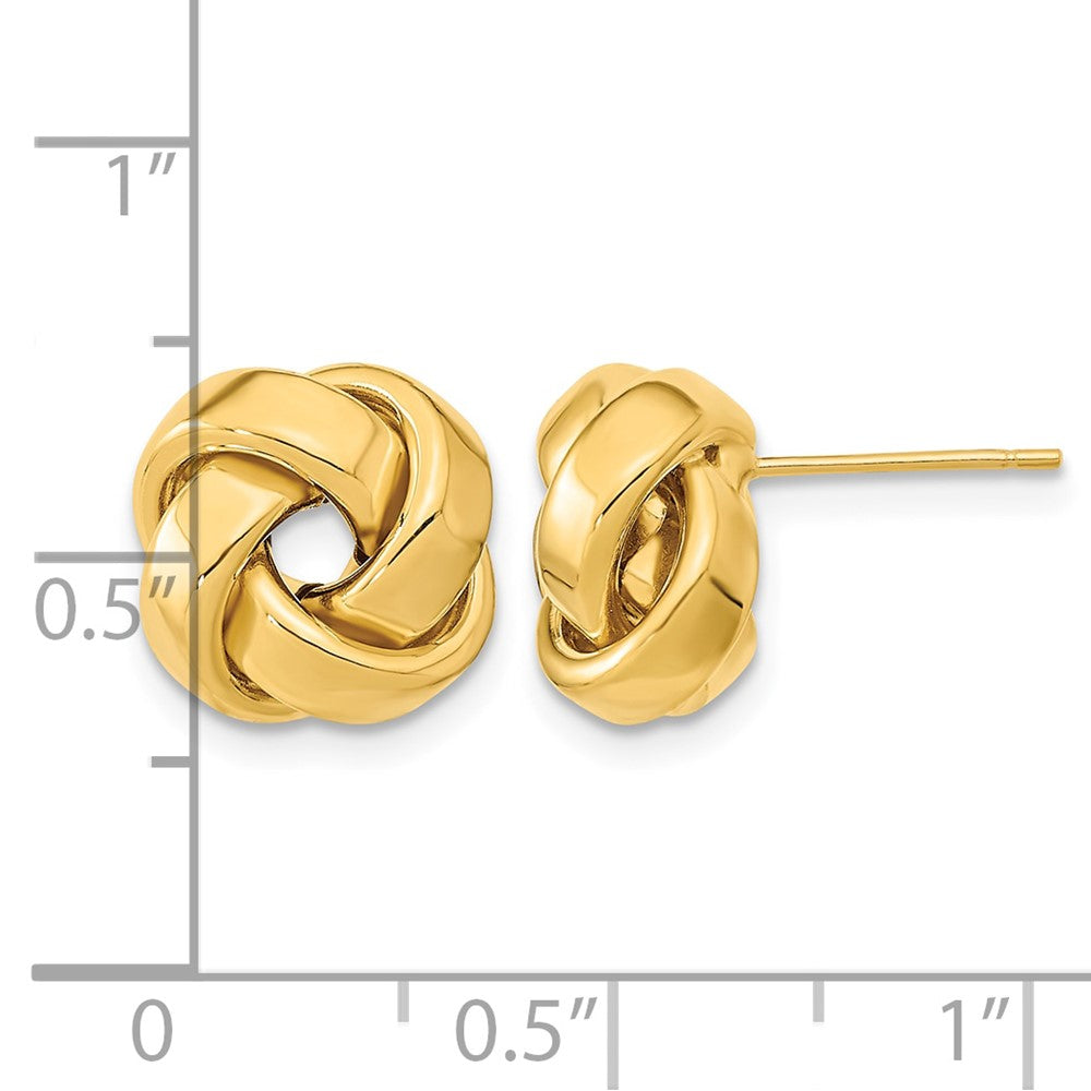 14k Polished Love Knot Post Earrings