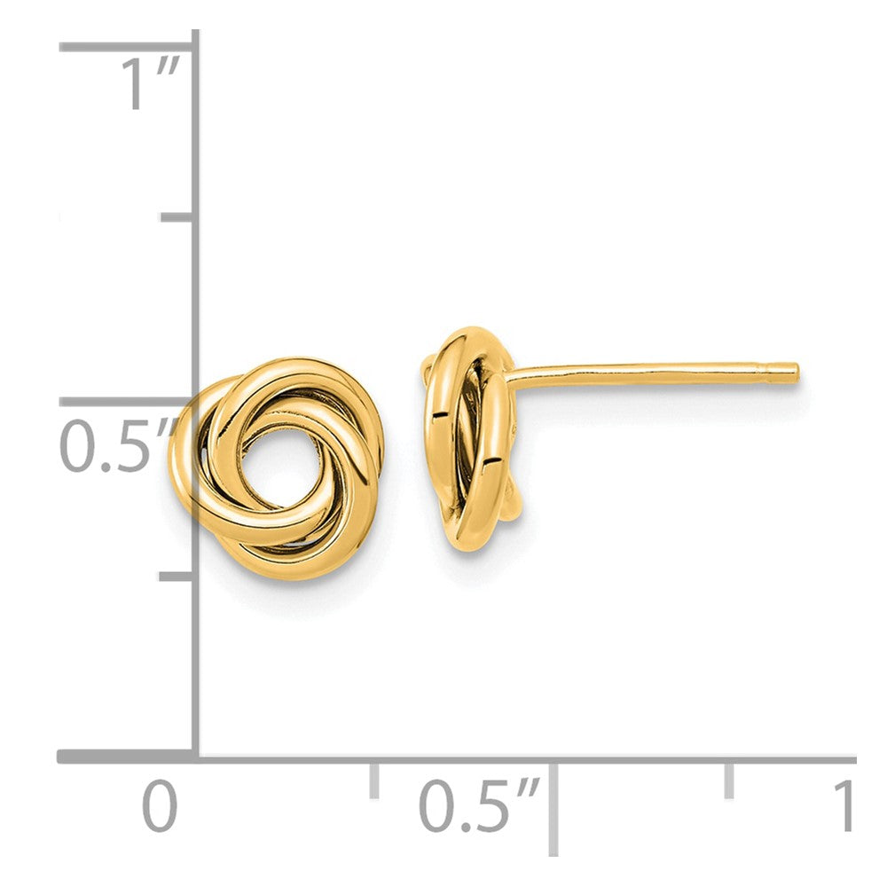 14K Polished Love Knot Post Earrings