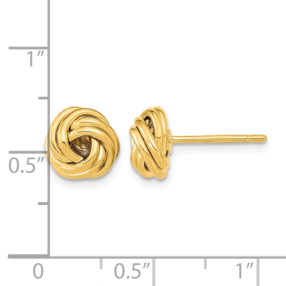 14k Polished Love Knot Post Earrings